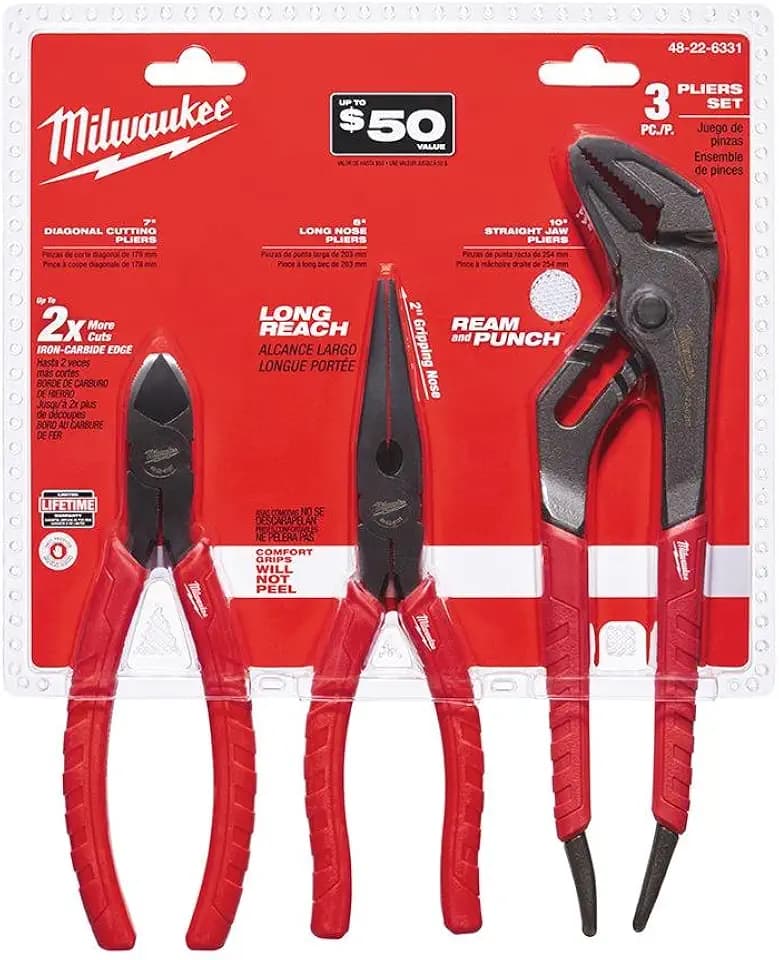 Pliers Set Alloy Stl 3pk
