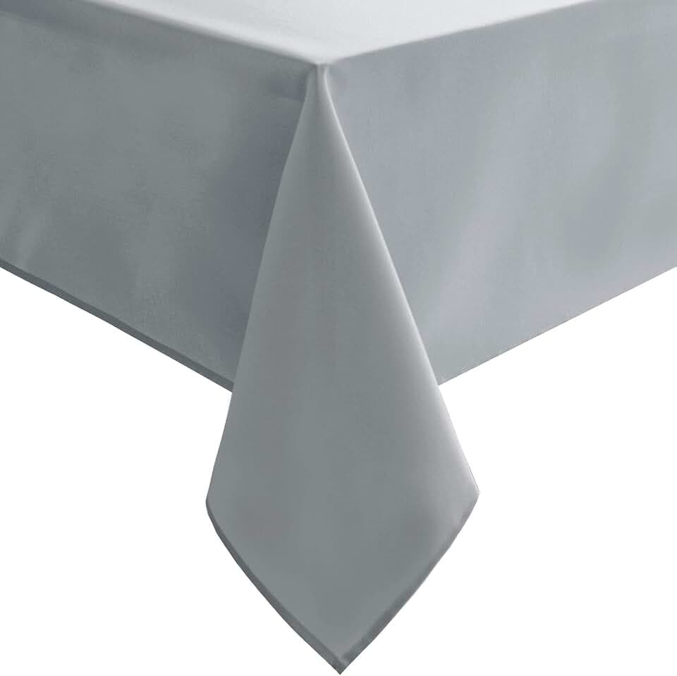 Hiasan Silver Grey Square Tablecloth, 30 x 30 Inch, 1 Pack