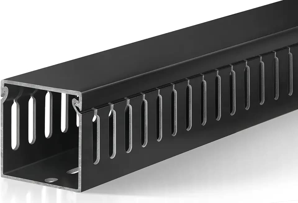 2" H x 2" W Cable Raceway, 99in Under Desk Wire Management Channel, Black