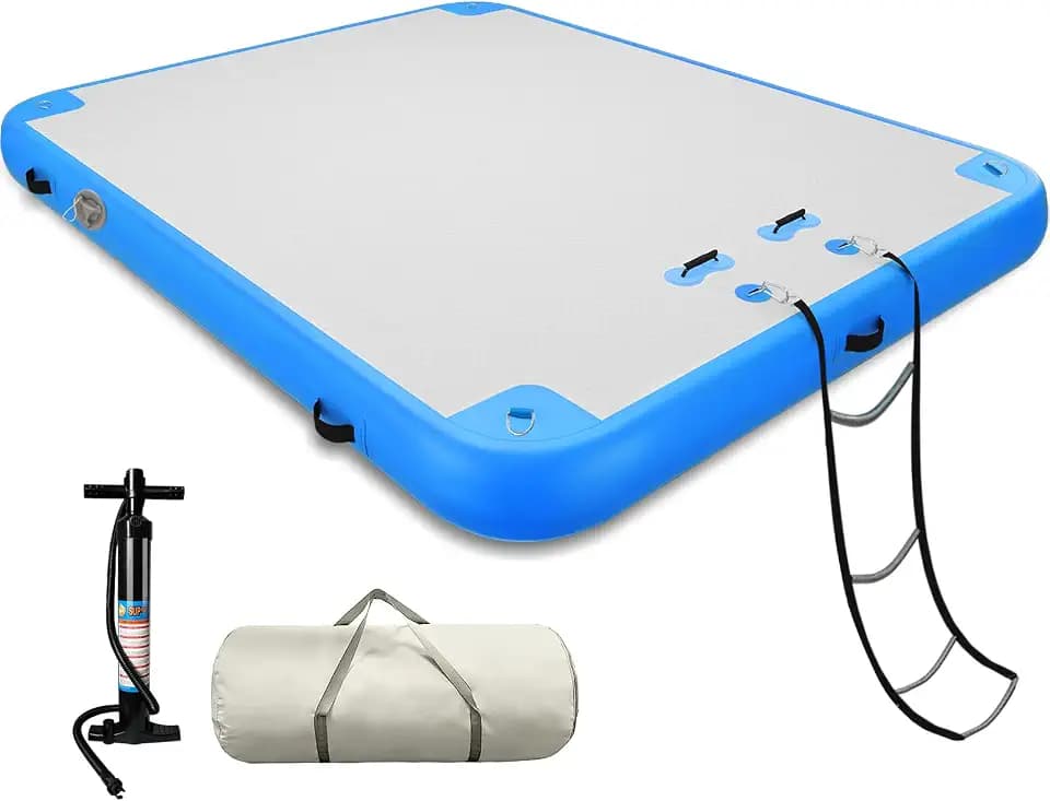 GZKYYLEGS 6ft/8ft/10ft/12ft Inflatable Floating Dock Water Platform