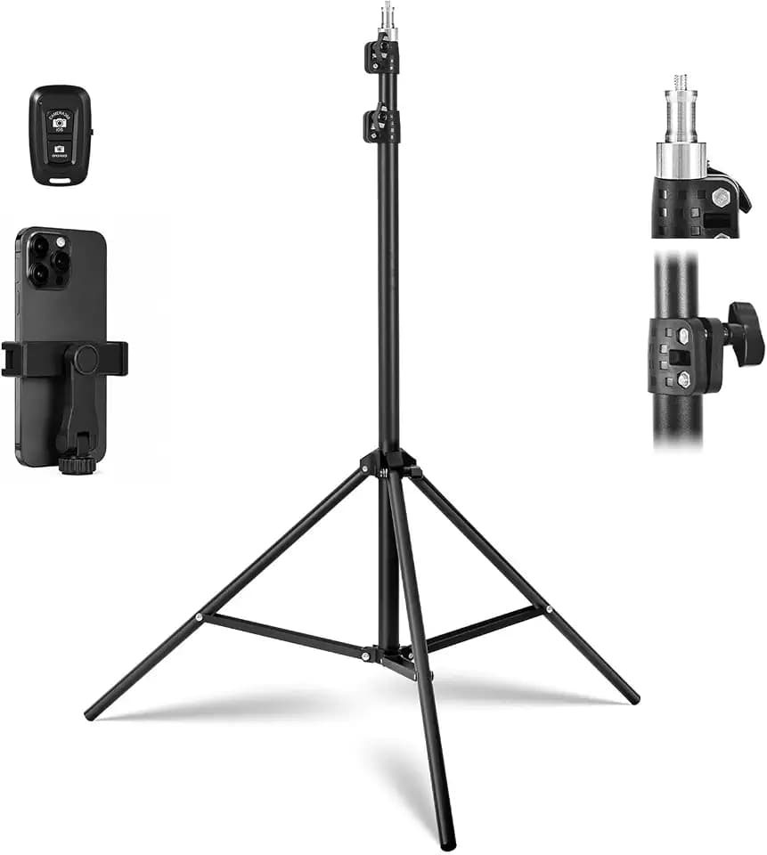 Light Stand for Photography,69in - 86in Portable Extendable Photo Video Tripod Stand,Heavy Duty Light Stand Lighting Tripod with 1/4" Screw for Strobe Light/Webcams/Cameras/Softbo