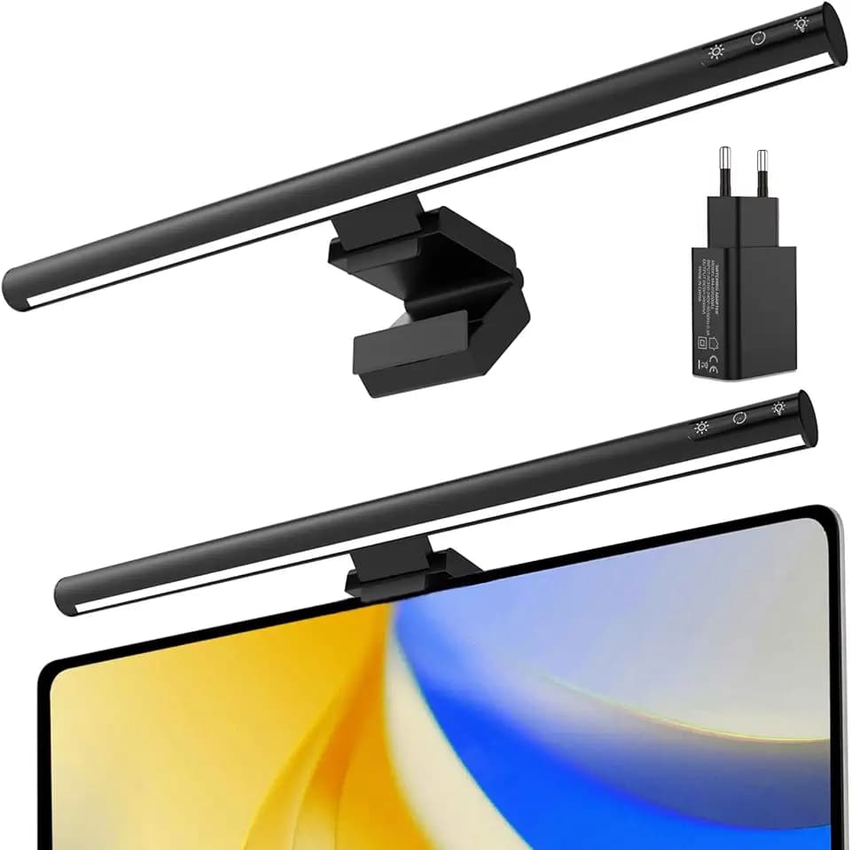 LED Monitor Lampe Monitor Light Bar, Touch-fähige Bildschirmbeleuchtung, Anti-Blaulicht USB PC Lampe, 5 Farbtemperaturen 3000-7150K Augenschutz für Büro Heimarbeit
