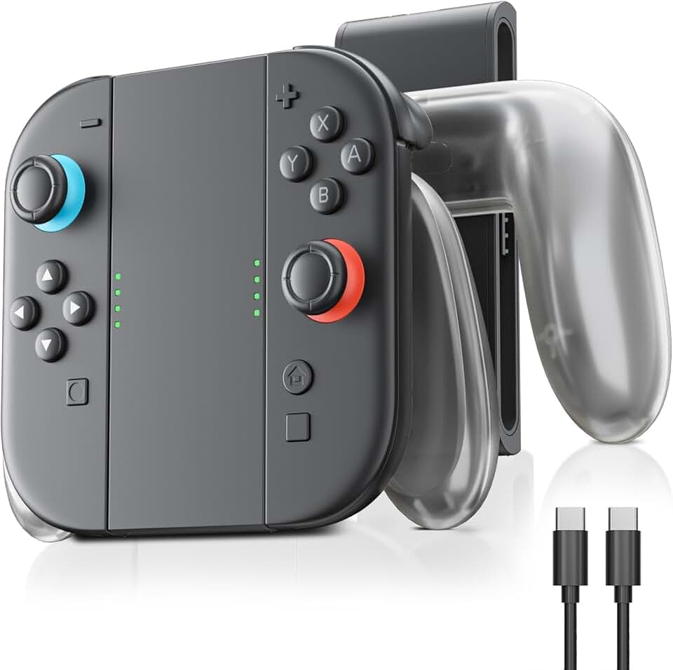 Charging Grip for Switch 2 Joycon with Magnetic Fast Charging