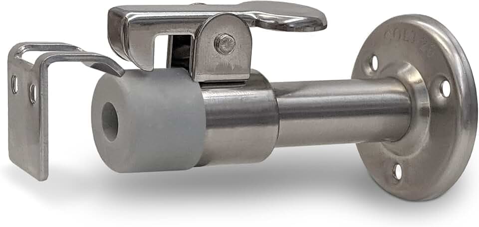 Türaufhalter mit Fanghaken Edelstahl Türhalter Wandmontage robust 9 cm