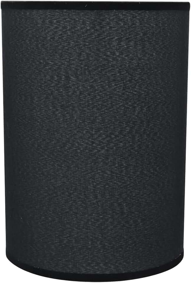 Aspen Creative 31010A Transitional Hardback Empire Shape Spider Construction Lamp Shade in Black, 8" wide (8" x 8" x 11")
