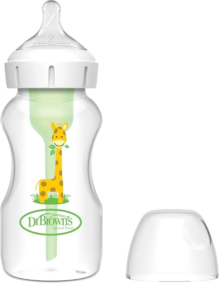 Flasche mit breiter Öffnung, 270 ml, Giraffe PP Options + Sauger N2