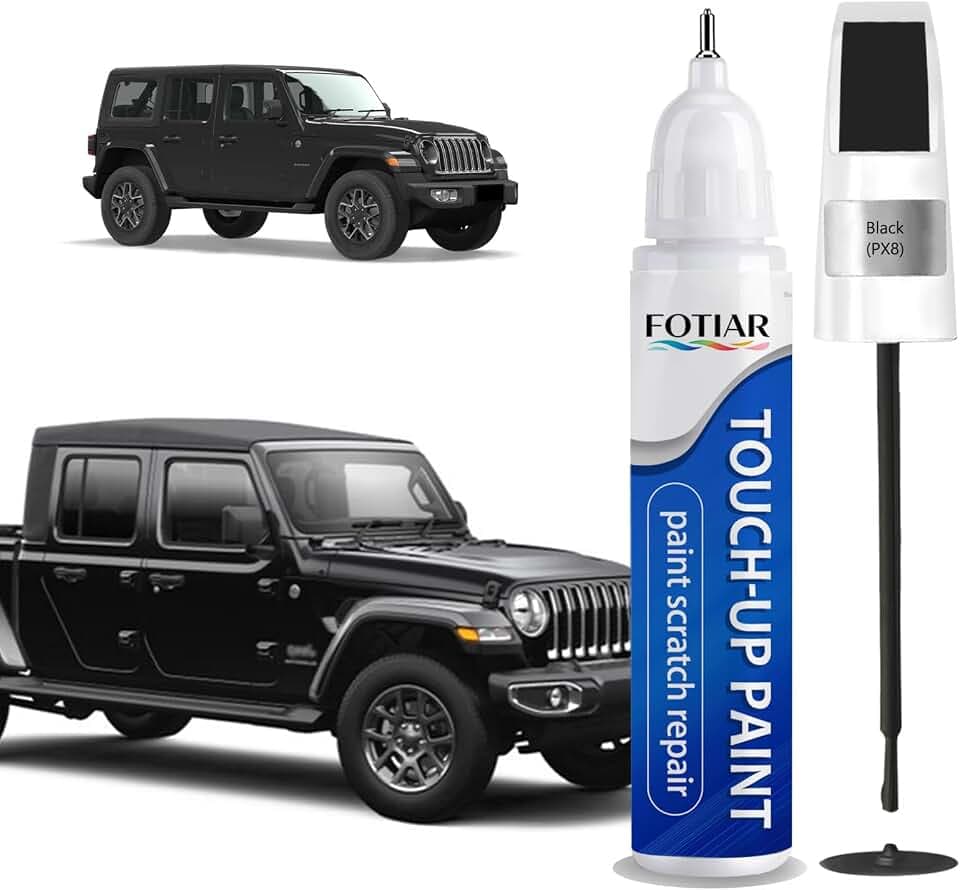 Touch Up Paint for Jeep Black PX8 Paint Code Scratch Repair