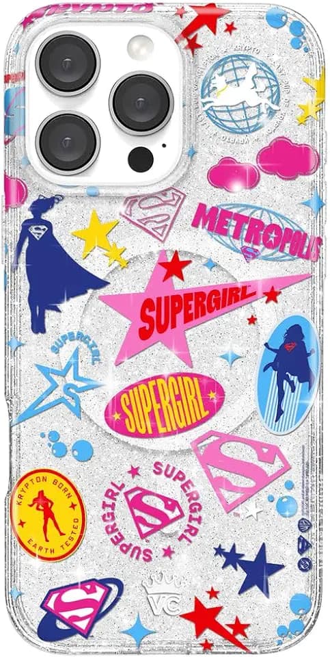 VELVET CAVIAR for iPhone 16 Pro Max Case - Compatible with MagSafe [10ft Drop Tested] - Protective Designer Cases - Supergirl Krypto Glitter