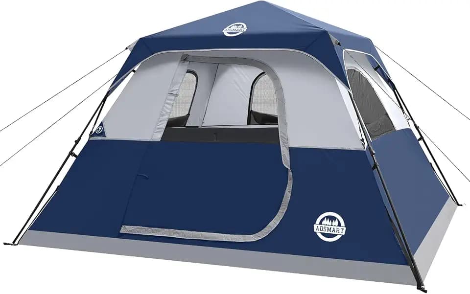ADSMART Instant Tents for Camping 6 Person Tent Waterproof for Outdoor