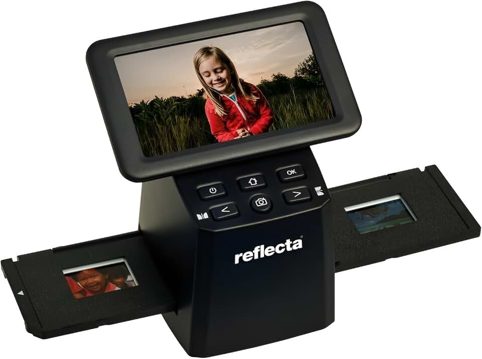 Reflecta x33-Scan - Hochwertiger Diascanner und Negativscanner mit 15,3 MP CMOS-Sensor, 5" IPS-Display, automatische und manuelle Farbkorrektur, scannt 35mm Filme und Dias ohne PC
