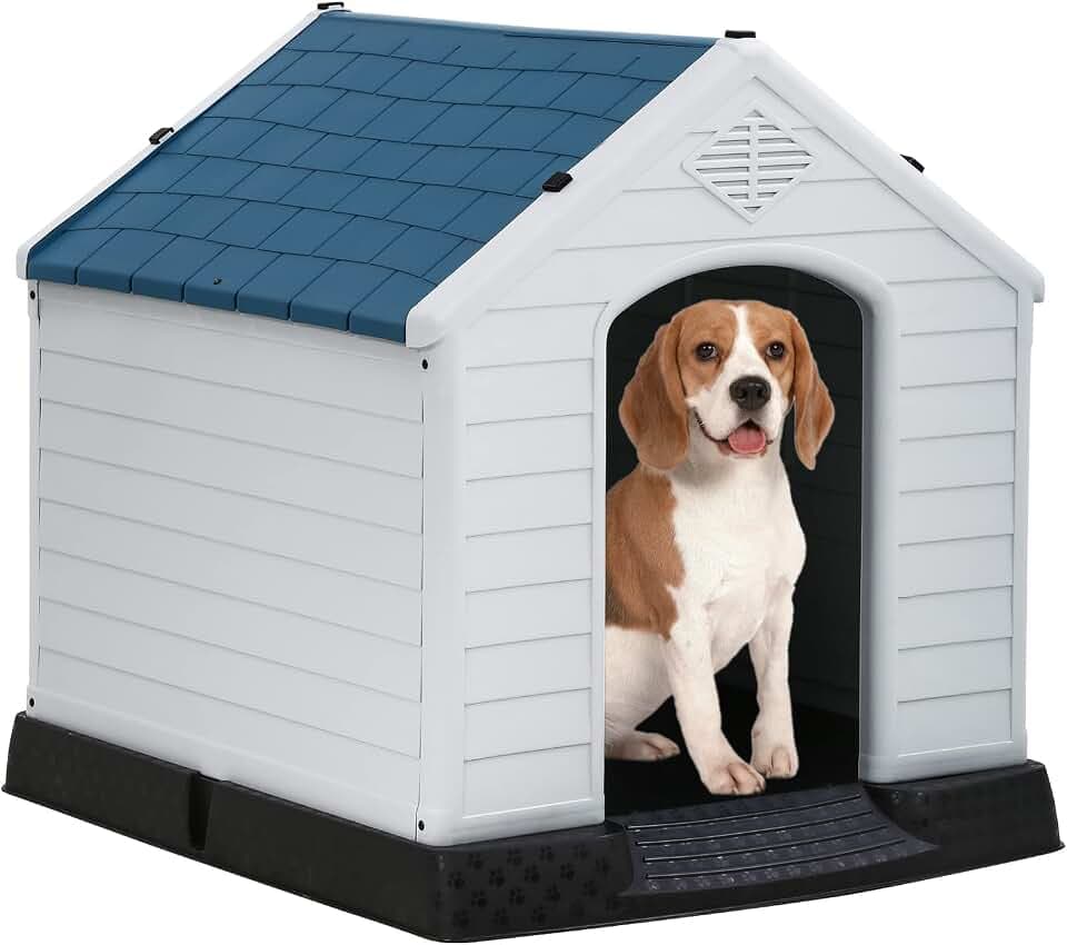 FDW | Dog House | 28" L x 26" W x 28" H | Blue