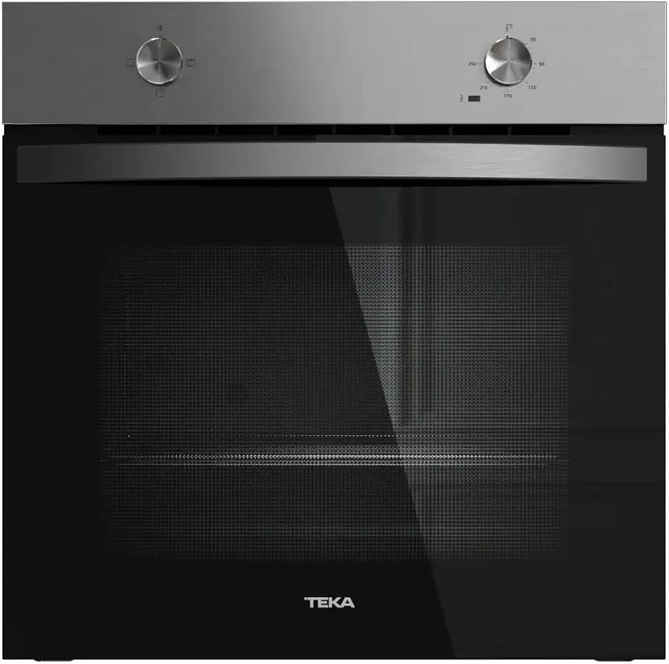 TEKA Konventioneller Backofen, 60 cm, 3 Kochfunktionen, ThermoSeal-System, BrightClean Emaille, tiefe Schale gegen Kippen, Edelstahl, Anti-Fingerabdruck, Modell NEO HBB 4350 Serie Neo