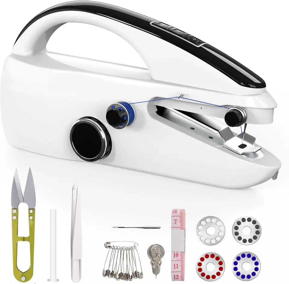 Handheld Sewing Machine, Portable, Mini Sewing Machine, Easy to Use, Fast Sewing Speed, Suitable for Sewing Clothes, Fabric, DIY Home Machine for Beginners. Black