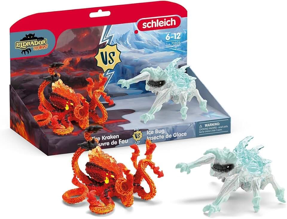 schleich ELDRADOR | Eiskäfer vs. Feuerkrake 70826 | ab 7 Jahren | 2 Teile