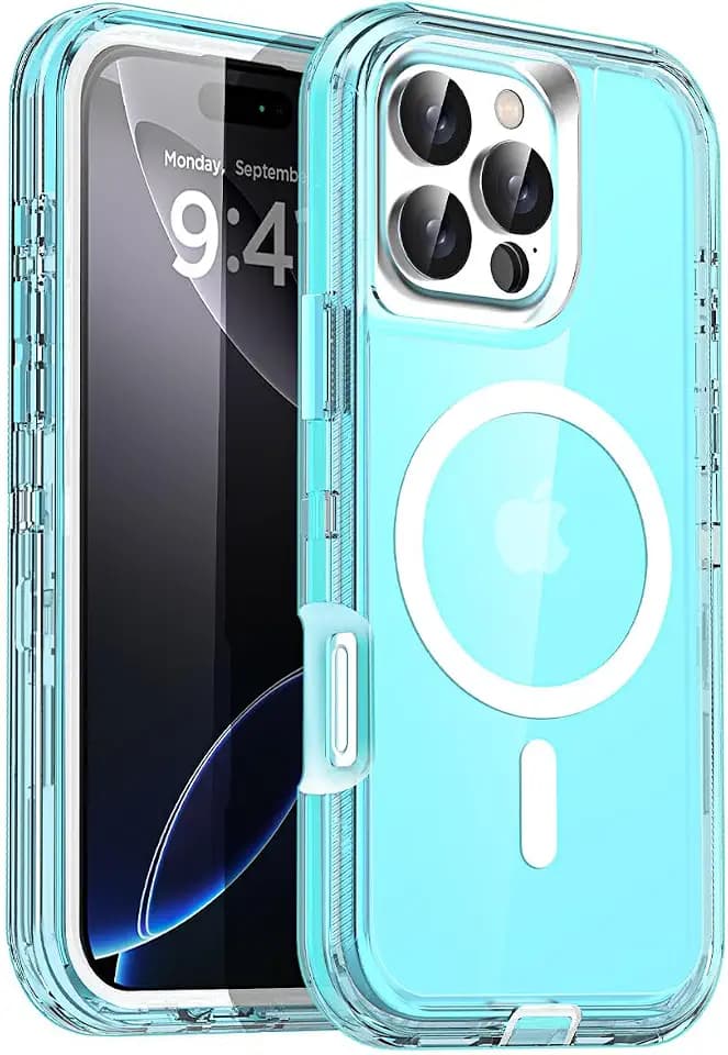 AICase for iPhone 16 Pro Case Clear Compatible with MagSafe 3 in 1 Heavy Duty Drop Protection Full Body Rugged Shockproof/Dust Proof 3-Layer Military Protective Tough Durable Cover 6.3"_3