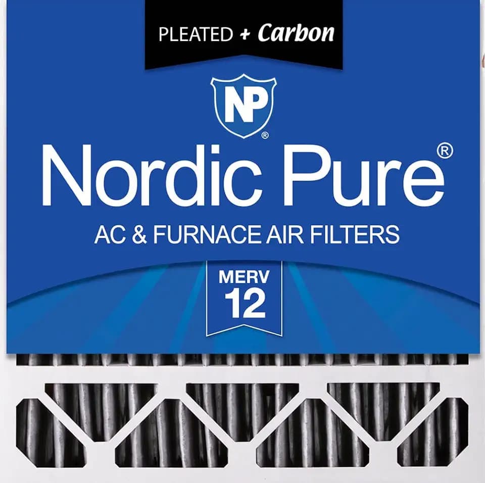 Nordic Pure 20x20x5 MERV 12 Plus Carbon Air Filter 1 Pack