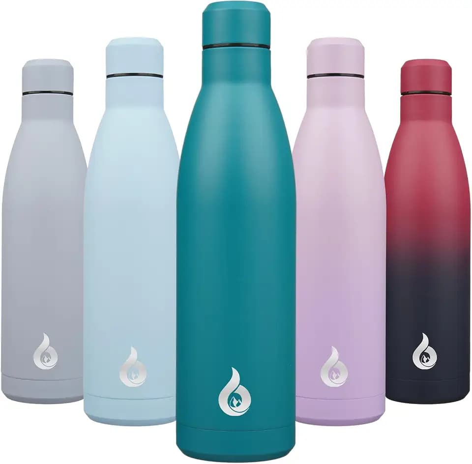 BJPKPK 25 oz Insulated Stainless Steel Water Bottle, Metal Sports Flask