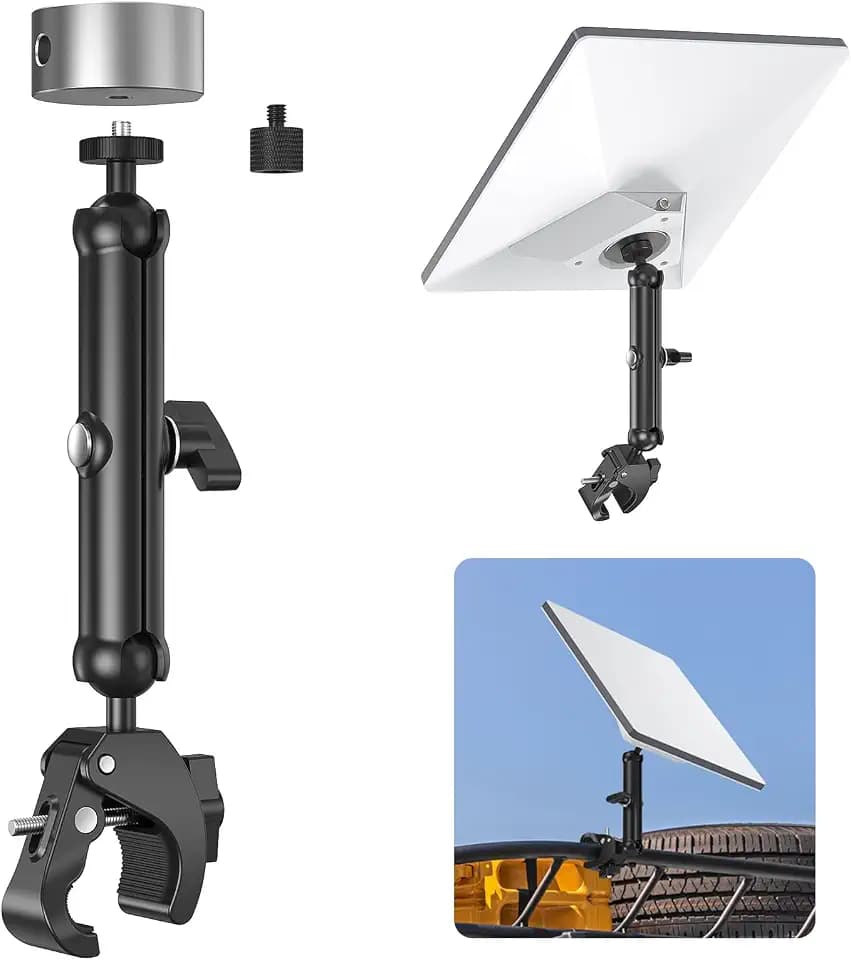 Starlink Mini Mount Clamp with Pipe Adapter for Starlink Mini