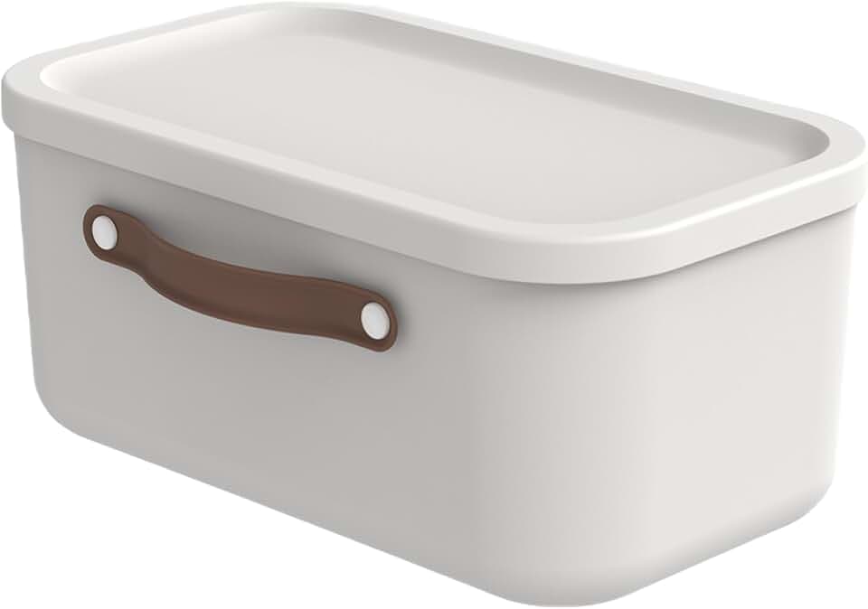 Rotho Maloja Aufbewahrungsbox mit Deckel 12 L stapelbare Kunststoffbox Weiß