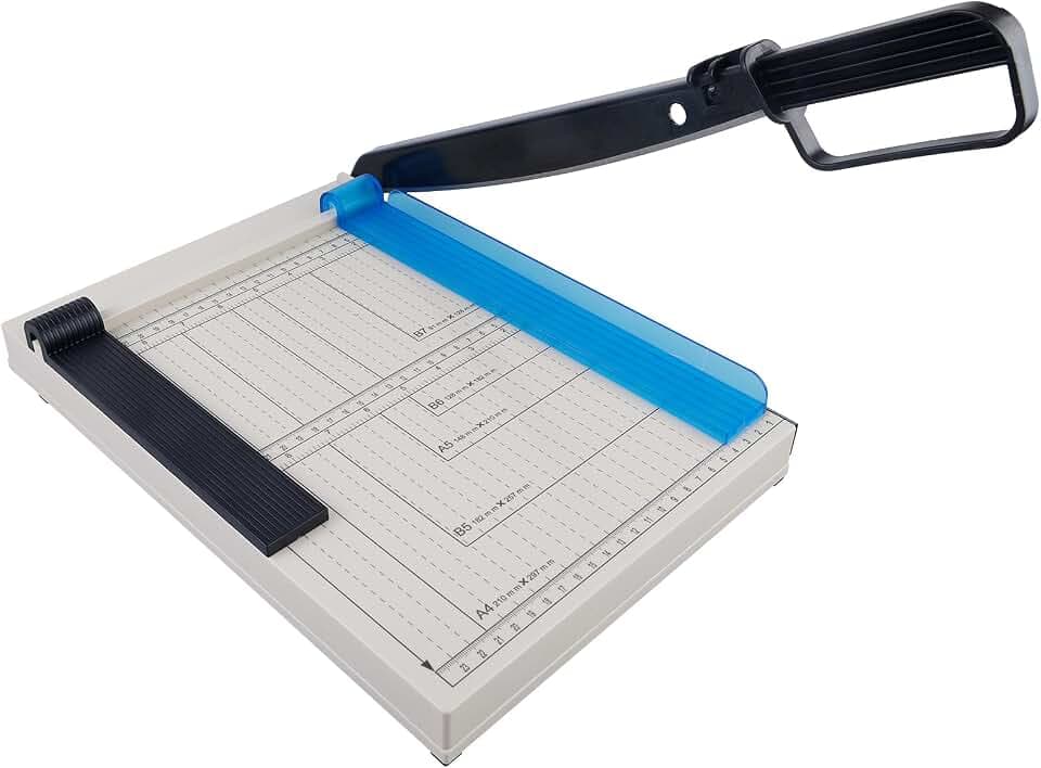Papierschneider A4, Hebelschneider, Papierschneidemaschine Mit Schutzvorrichtung, Fotoschneider, Schneidemaschine Papier Für Hause Schule Büro (16 Blatt Schneidleistung)