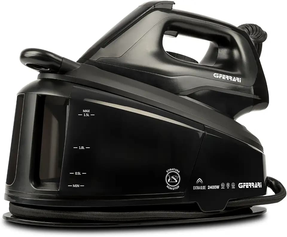 G3 Ferrari G40025 Extra Glide Dampfbügelstation, 2400 W, 1,5-l-Wassertank, Temperaturregelung, digitales Bedienfeld, Keramiksohle, Bügeln ohne Unterbrechung