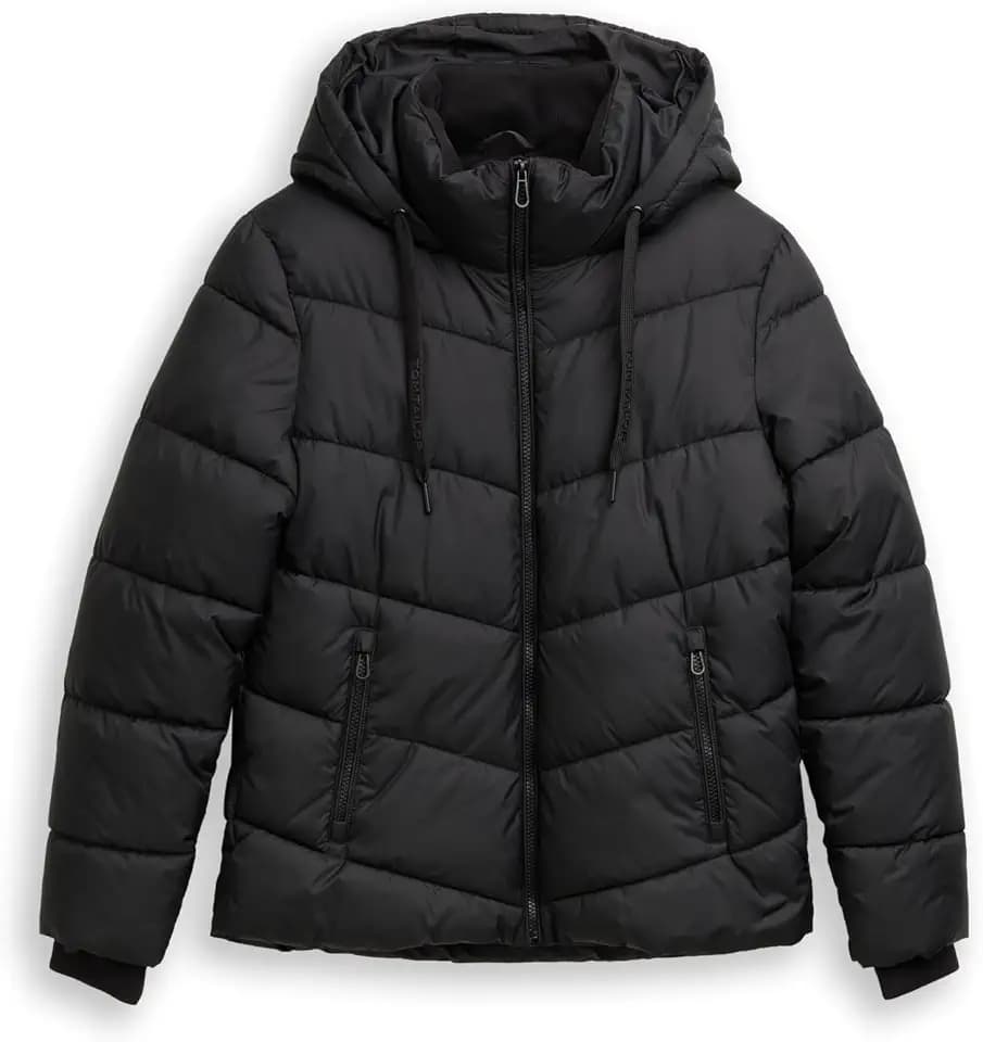 Tom Tailor Damen Puffer-Jacke mit Kapuze