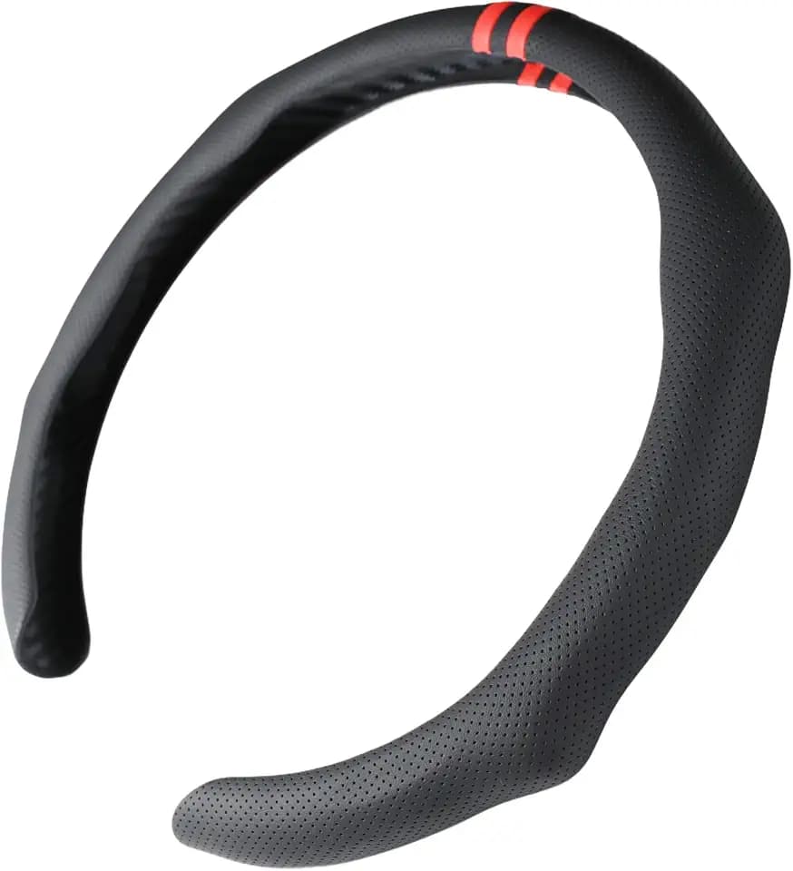 Quick Install Nappa Leather Steering Wheel Cover for 14.5 to 15 inches SW