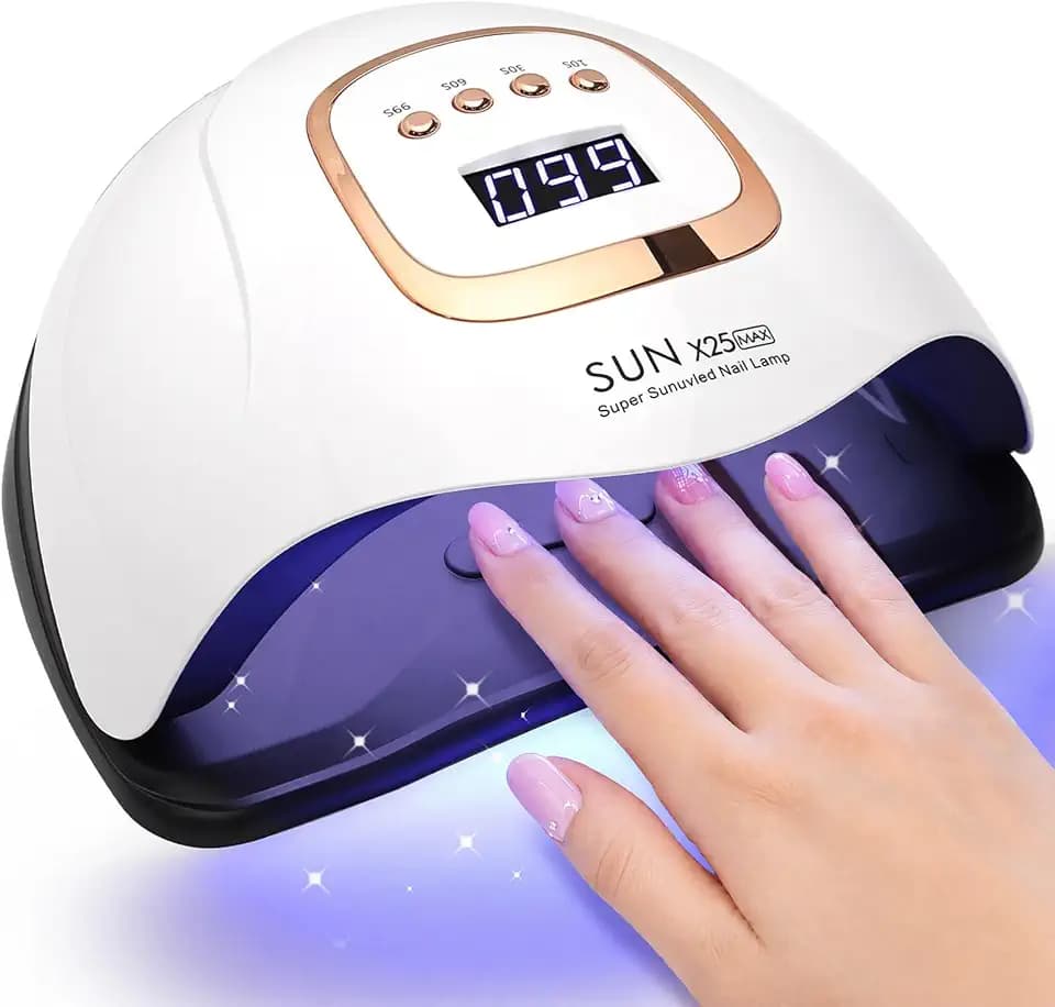 380W UV Lampe für Gelnägel mit 81 Lampenperlen, 4 Timer Einstellungen LED Lampe Nägel mit LCD Anzeige, Auto Sensor UV Nagellampe für Zuhause und Nail Salon Professional