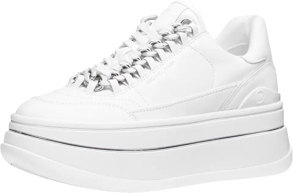 Michael Kors Womens Hayes Chain Lace Up Sneaker