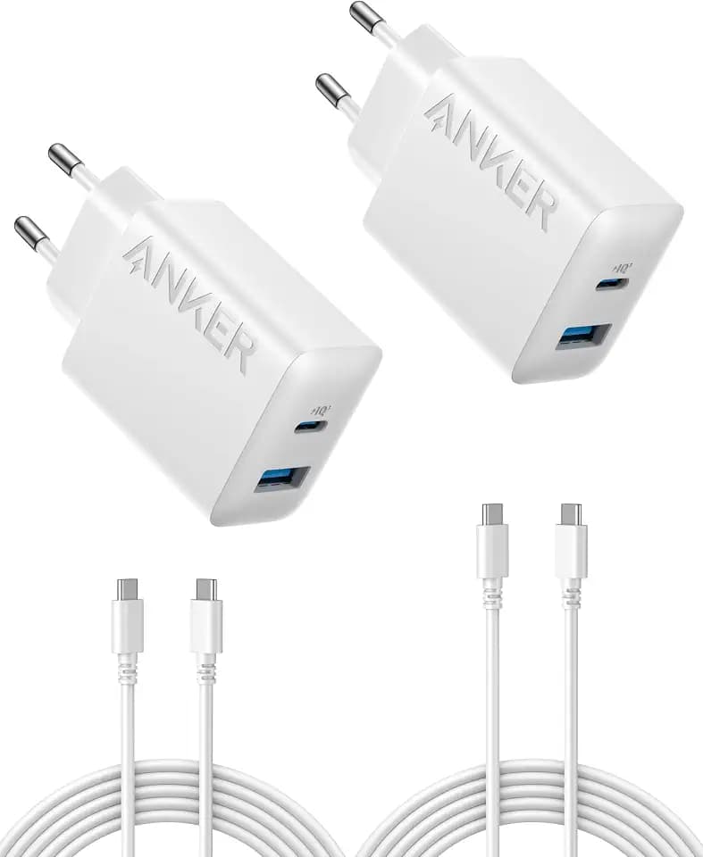 Anker 20W USB C Ladegerät, Netzteil USB C, PD Schnellladegerät Doppelpack