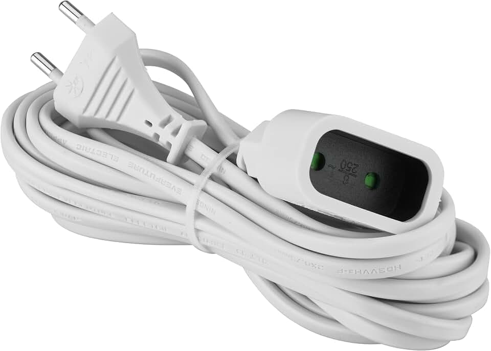 Debflex 324261 Verlängerung HO3VV-H2-F 2 x 0,75 Aufhängen, 5 m, weiß