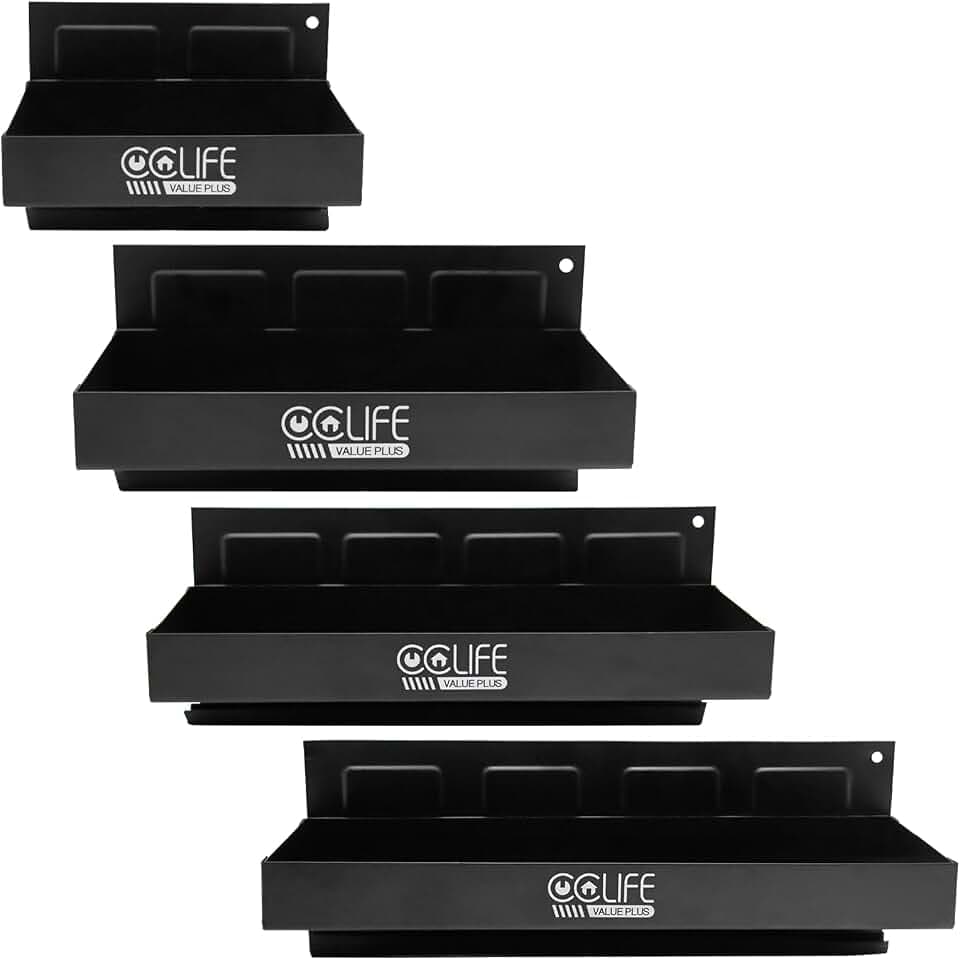 CCLIFE Magnetschalen Set 4tlg 150-210-270-310 mm Schwarz | Starker Magnet, sicherer Halt für Schrauben und Kleinteile, ideal für Werkstatt, Werkzeugwagen und Garage