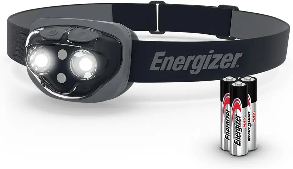 Energizer Midnight Black LED‑Stirnlampe mit Smart‑Dimming‑Technologie