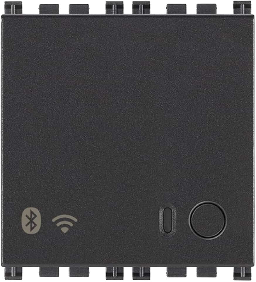 Vimar 19597 Gateway WiFi, Bluetooth wireless technology 4.2 WLAN, RGB-LED, Spannungsversorgung 100-240 V 50/60 Hz, 2 Module, serie Arké, grau