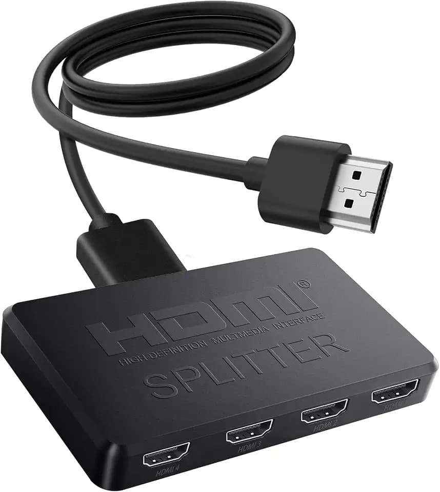 4K HDMI Splitter 1 in 4 Out Copy 1 Source Screen to 4 HDMI Display Devices