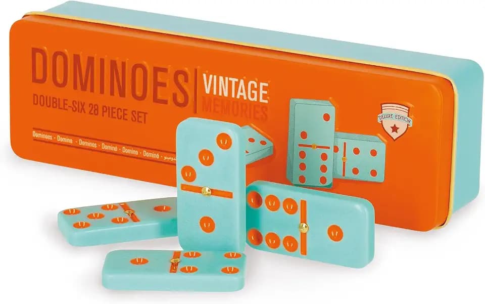 Legami – Domino, Gesellschaftsspiel für Erwachsene und Kinder, 28 Spielsteine, aus Kunststoff, Größe der Spielsteine: 4,7 x 2,4 cm