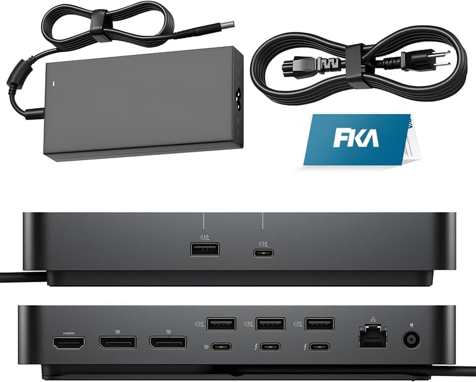 Dell Thunderbolt 4 Smart SD25TB4 Dell Pro Docking Station, Thunderbolt 4 Dock Support for up to 4 60Hz Displays - SD25TB4 with 180W Power Adapter + 130W Power Delivery