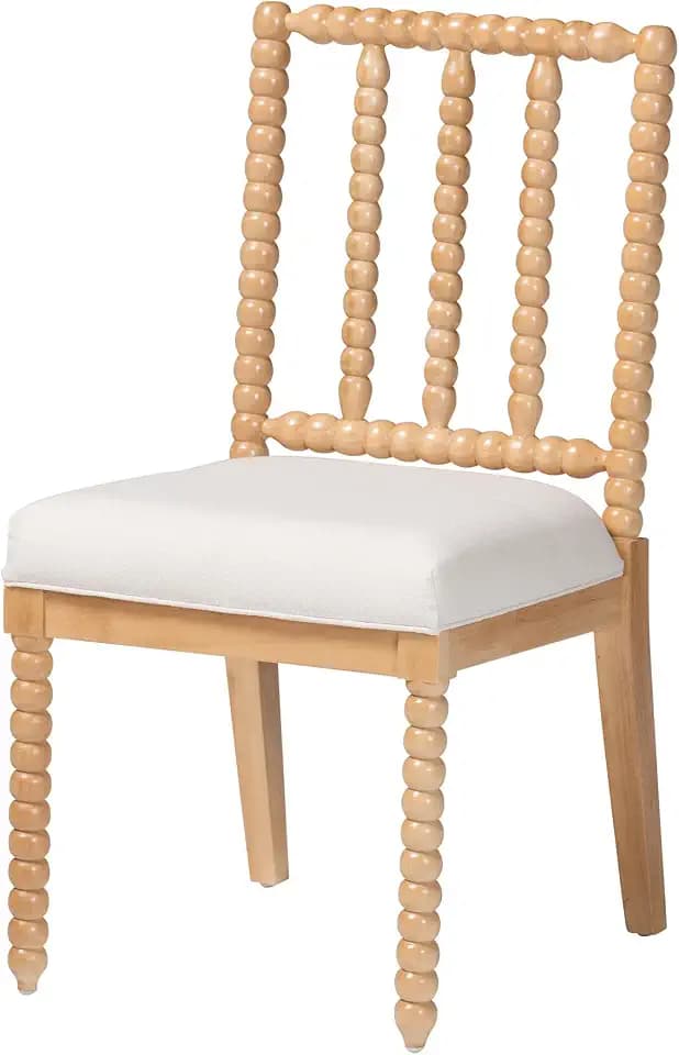 Bali & pari Deya Bobbin Dining Chair, Natural Brown