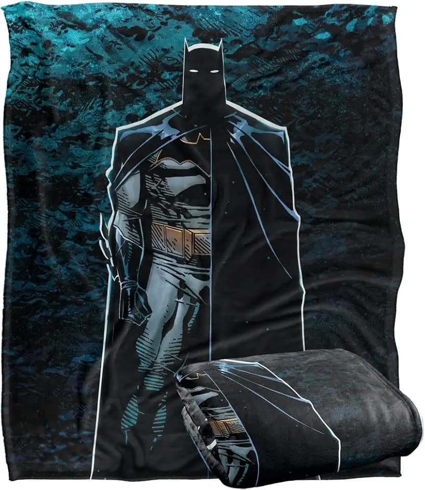 BATMANBatman Silky Touch Kuscheldecke, Optimalweich, 152 x 127 cm