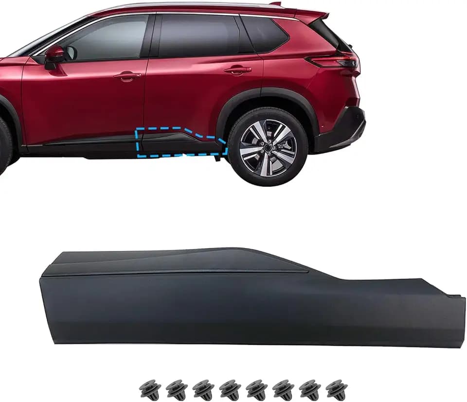 SecosAutoparts Rear Left Side Door Lower Molding Trim, Compatible with Nissan Rogue 2021 2022 2023 Replace# 82871-6RR0A 828716RR0A, Door Lower Panel