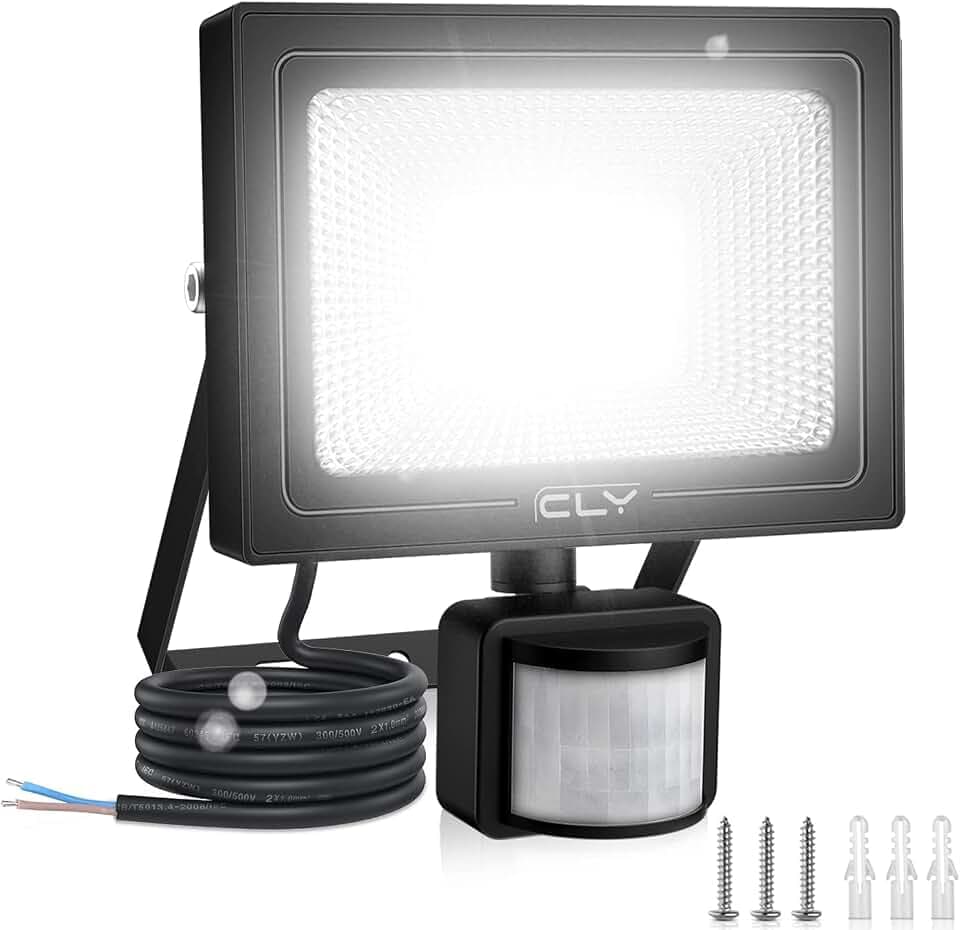 CLY 25W LED Strahler mit Bewegungsmelder 6500K 2100LM Scheinwerfer Wandleuchte IP66 Wasserdicht Außenstrahler Superhell Kaltweiß LED Fluter mit Sensor für Garten Hinterhof Garage