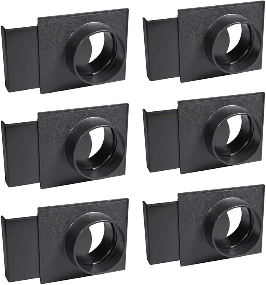 POWERTEC 70108-P6 4 Inch Blast Gate for Dust Collector, Dust Collection Fittings -6PK