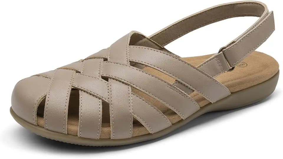 Rihero Women's Comfortable Closed Toe Fisherman Flat Sandals