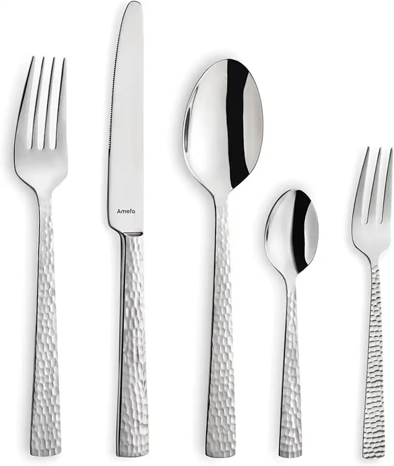 Amefa FELICITY Besteck Set 6 Personen 30 tlg Edelstahl 18/0, gehämmert
