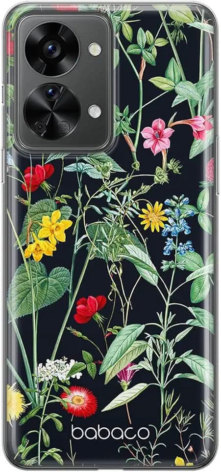 Babaco ERT Group Handyhülle für Oneplus Nord 2T 5G Original und offiziell Lizenziertes Muster Flowers 041 optimal an die Form des Handy angepasst, hülle aus TPU