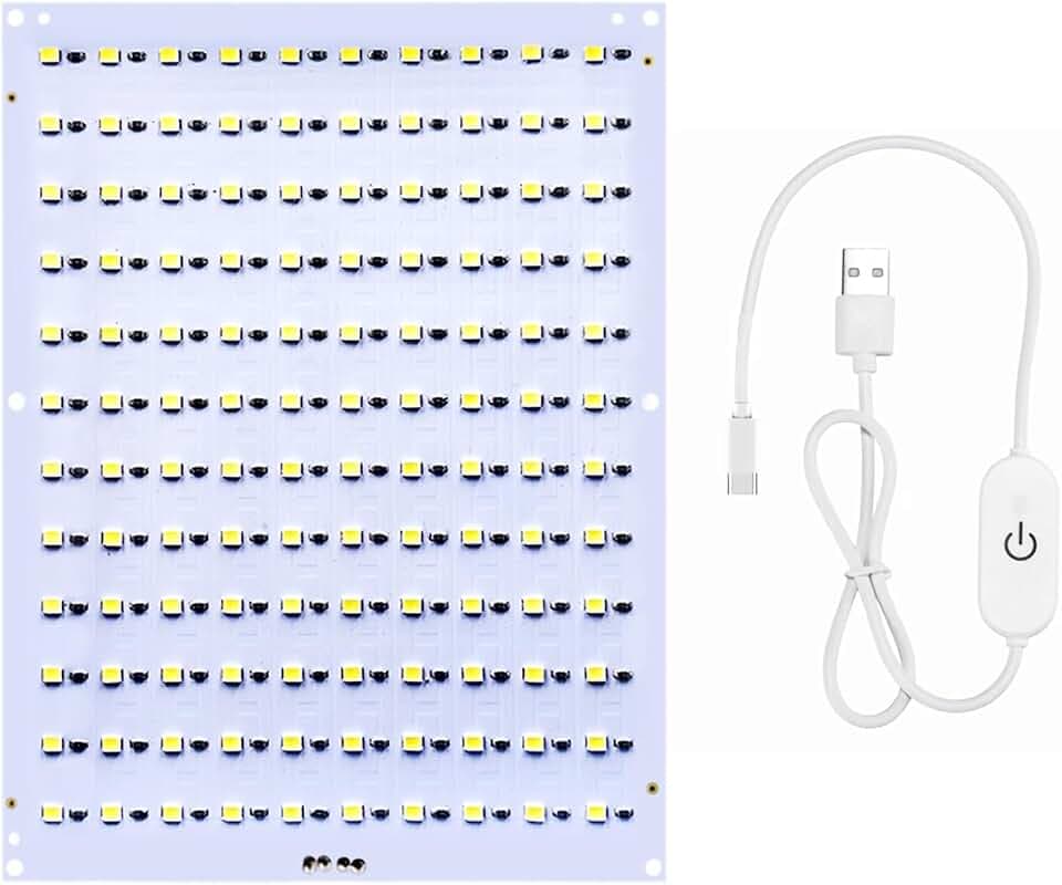 Upgrade 1PCS CMYK LED Backlight Board Kit FAZ007 for Bambu Lab Makerworld Accessories,Control Brightness USB Dimmer Switch, 120 LED Beads, 3D Printer Light Box 5V Type-c Powered