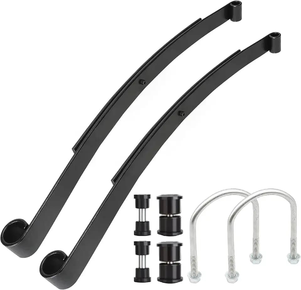 Dr.Acces EZGO RXV Heavy Duty Rear Spring Kit | 2008-Up Golf Cart Upgrade | Dual 2 Leaf Springs with Bushings & U-Bolts, Replaces OEM # 603498, 604494