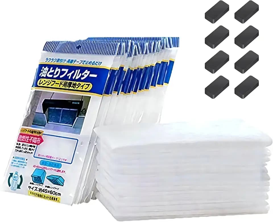 Thickened Kitchen Range Hood Oil Absorbing Paper Range Hood Oil Resistant Sticker High Temperature Filter Membrane Universal Film Mesh Cover, 12 Sheets