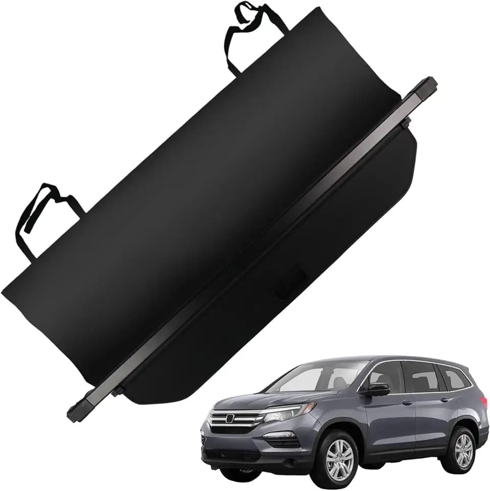 for Honda Pilot Cargo Cover 2016-2022 for Pilot Accessories Black Retractable Trunk Cover Security Shield Shade