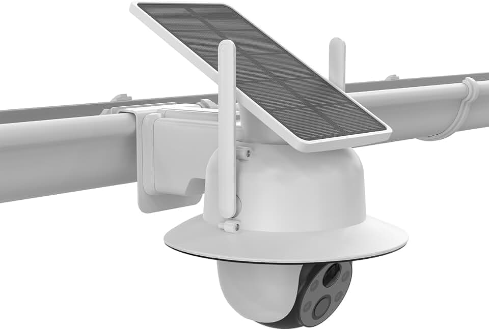 Dachrinnenhalterung mit Regenschutz für AOSU 2K/3MP Überwachungskamera Aussen Solar Akku (‎C9C2CA11) (C9C3CA11)